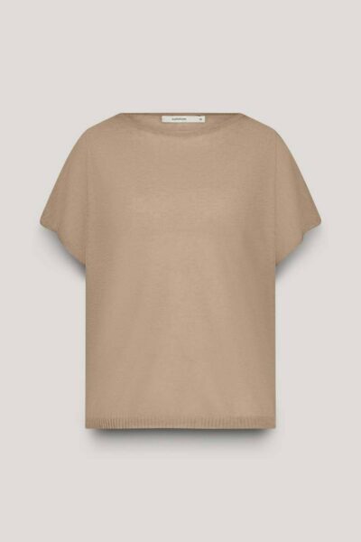 Sleeveless top rifened viscose sesame Summum