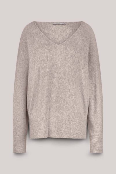 Oversized sweater wool blend knit ash Summum