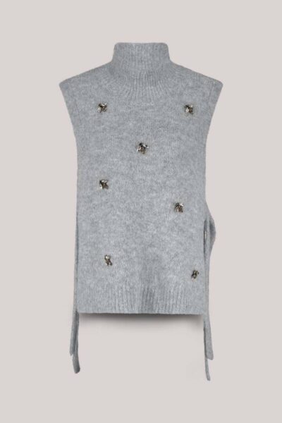 Embellished spencer cozy mel.knit mist Summum