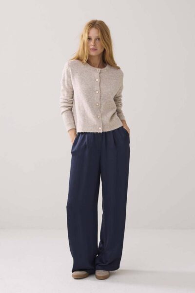 Cardigan woolblend knit ash Summum