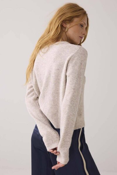 Cardigan woolblend knit ash Summum