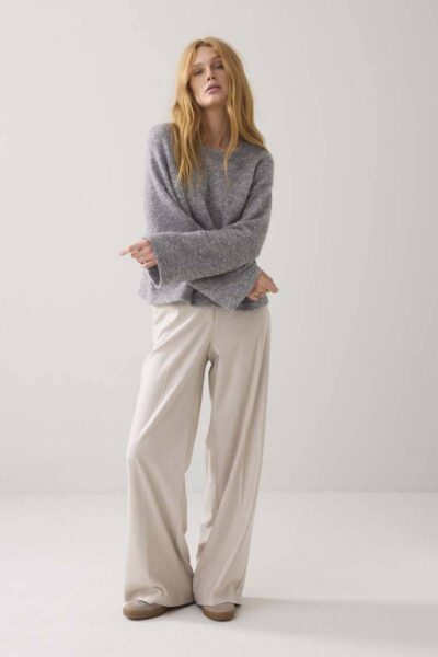 Oversized sweater wool alpaca blend mist Summum