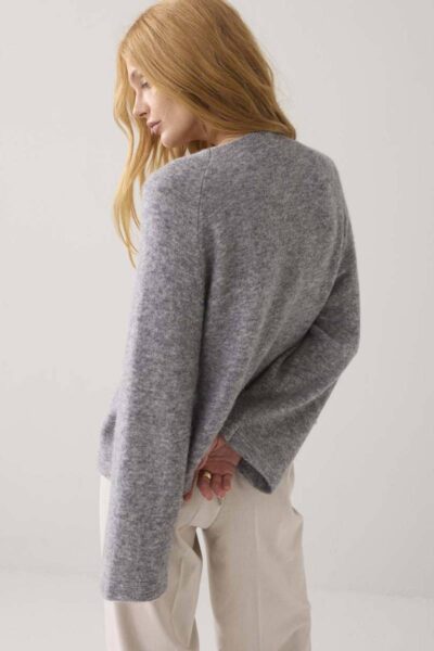 Oversized sweater wool alpaca blend mist Summum