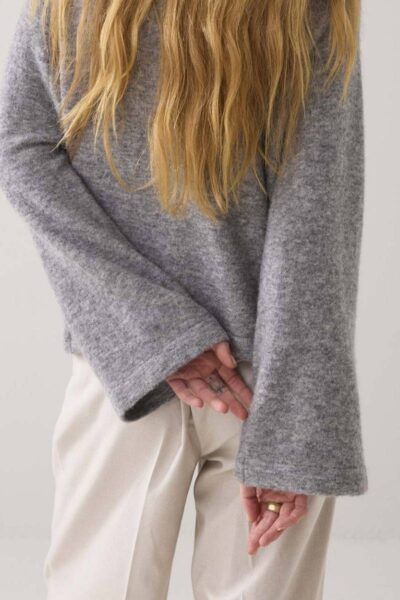 Oversized sweater wool alpaca blend mist Summum