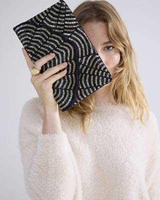 Beaded clutch black Summum Woman