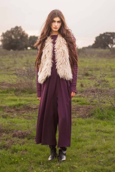 Gilet faux fur ivory Summum