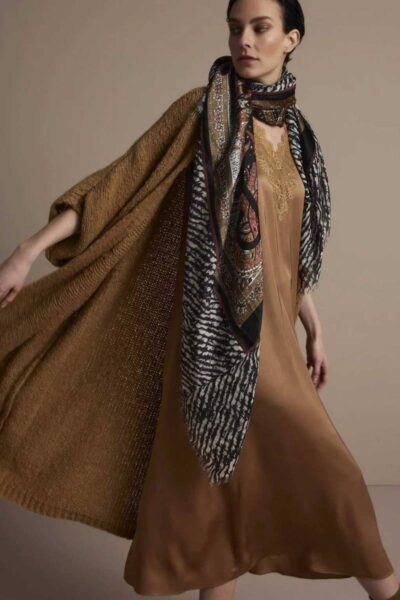 Kimono cardigan mohair blend wood Summum Woman