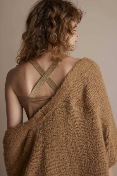 Kimono cardigan mohair blend wood Summum Woman