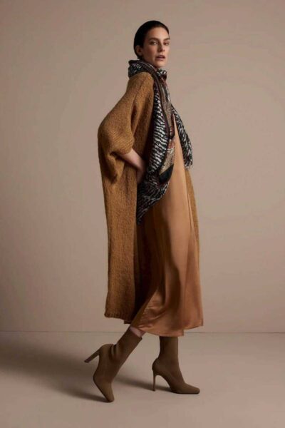 Kimono cardigan mohair blend wood Summum Woman