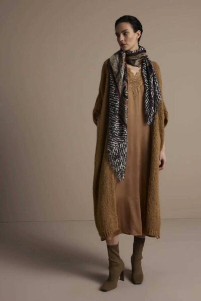 Kimono cardigan mohair blend wood Summum Woman