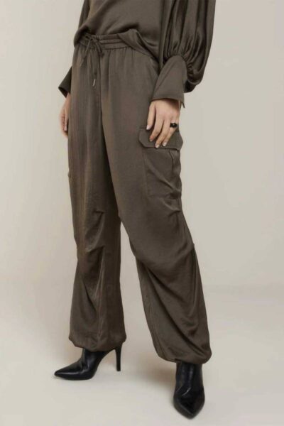 Trousers silky touch forest Summum Woman