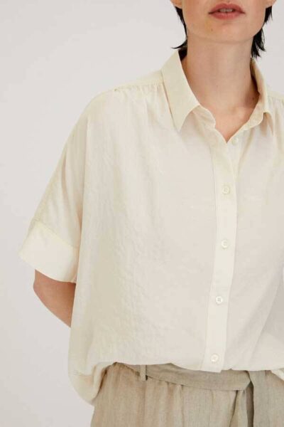 Boxy short sleeve blouse off whi Zenggi Amsterdam