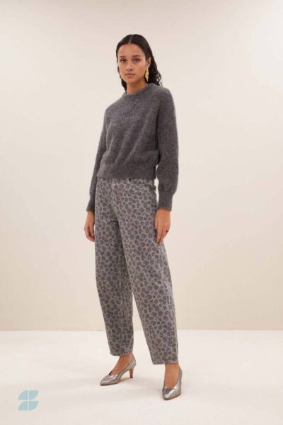 Sonny natural pullover dark grey By-Bar Amsterdam