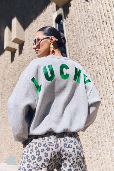 Bibi lucky curve sweater grey mel By-Bar Amsterdam