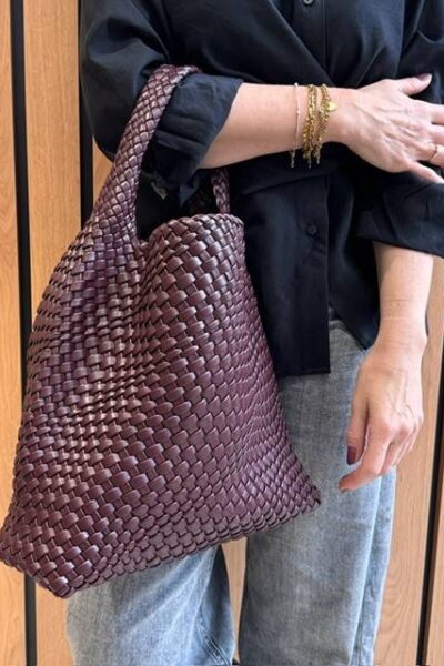 Mia bag large burgundy BOW19