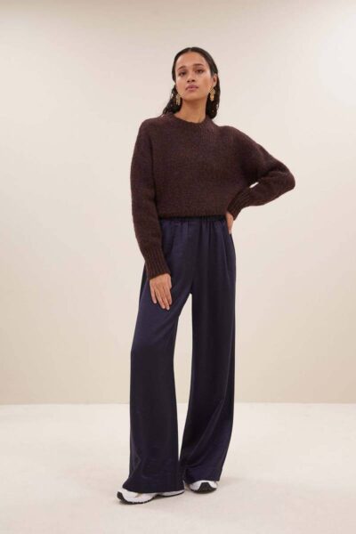 Sonny bulky pullover chocolate By-Bar Amsterdam