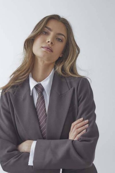 Nemo stripe tie dark brown Co’Couture