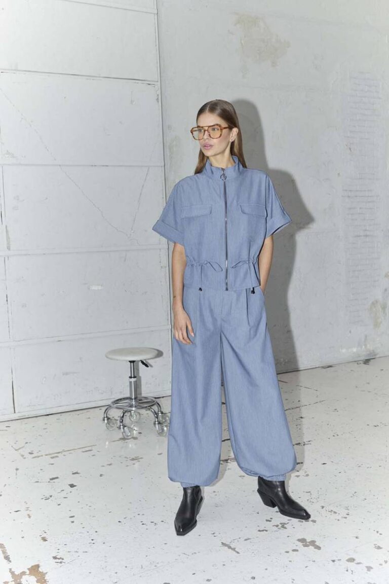 Elly vest dusty blue Co'Couture