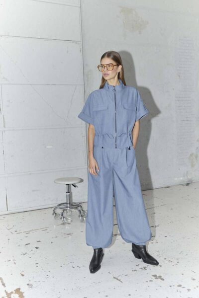 Elly balloon LL pant dusty blue Co’Couture