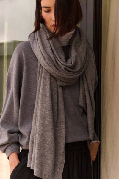 Sjaalmania cosy chic mid grey melee