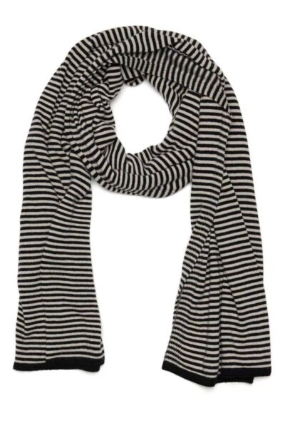 Sjaalmania cosy chic stripes light sand-black