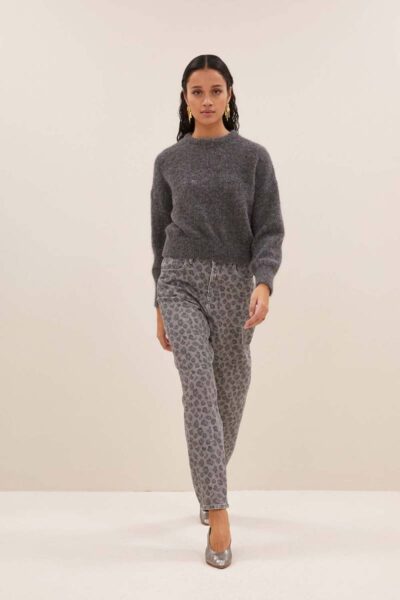 Sonny natural pullover dark grey By-Bar Amsterdam