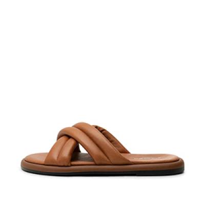 Lotta cross mule leather tan Shoe The Bear