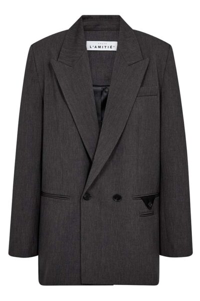 Amy oversize triangle blazer grey Haute L’Amitie