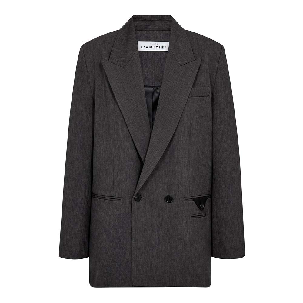 Amy oversize triangle blazer grey Haute L'Amitie - Afbeelding 2