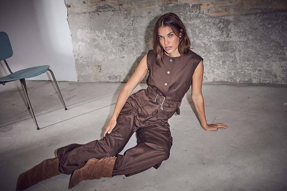 Rabi cargo pocket tall pant mocca Haute L'Amitie - Afbeelding 2