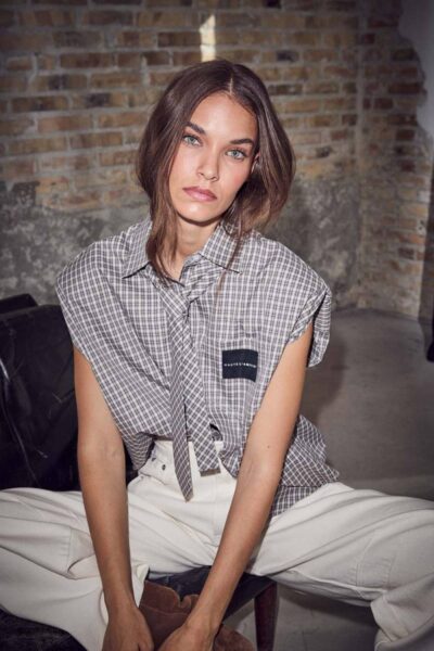 Chess ns tie shirt beige Haute L’Amitie