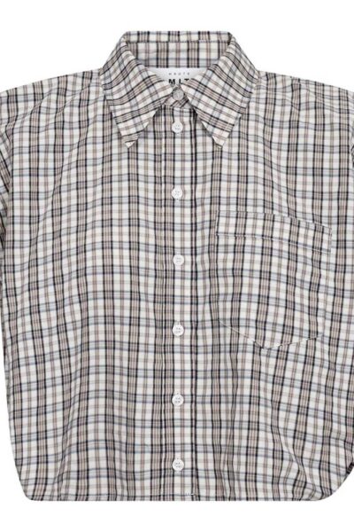 Dinnie ns mini check shirt o-white Haute L’Amitie