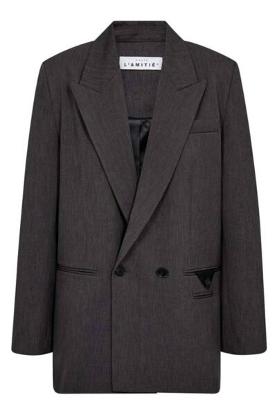 Amy oversize triangle blazer grey Haute L’Amitie