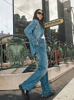 Relee chrome long jeans mid blue Mos Mosh