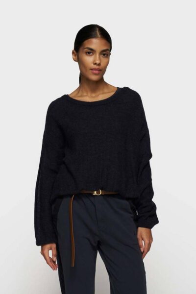 Loose thin knit sweater dark navy 10 DAYS