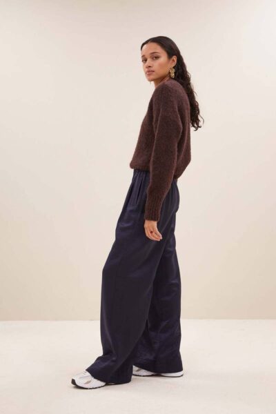 Sonny bulky pullover chocolate By-Bar Amsterdam