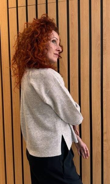 Cash ss cardigan pearl melange Haute L’Amitie