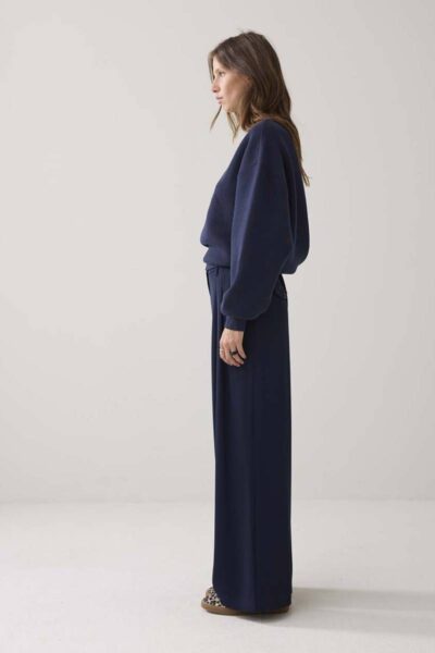 Trousers fluid midnight blue Summum