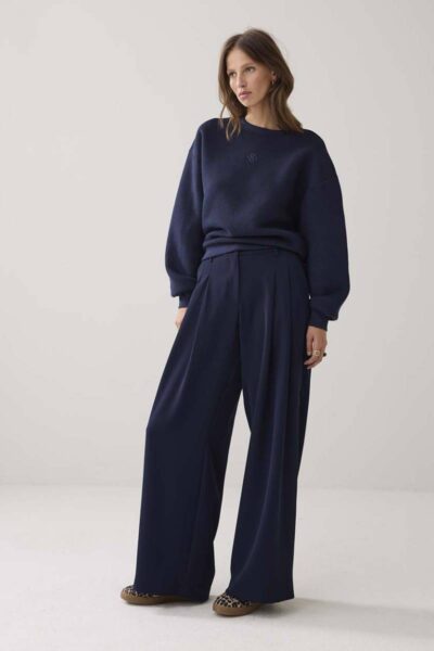Trousers fluid midnight blue Summum