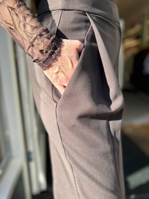 Vola carrot pleat LL pant dark brown Co'Couture - Afbeelding 7