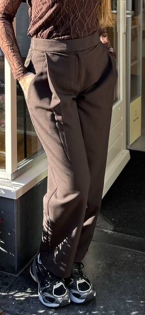 Vola carrot pleat LL pant dark brown Co'Couture - Afbeelding 6