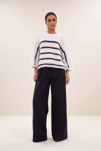 Fleur stripe pullover marine stripe By-Bar