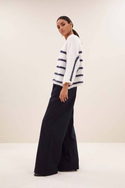 Fleur stripe pullover marine stripe By-Bar