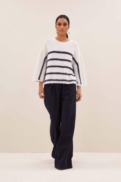 Fleur stripe pullover marine stripe By-Bar
