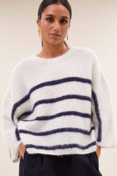 Fleur stripe pullover marine stripe By-Bar