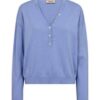 Chani placket knit hydrangea Mos Mosh