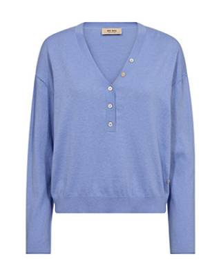 Chani placket knit hydrangea Mos Mosh