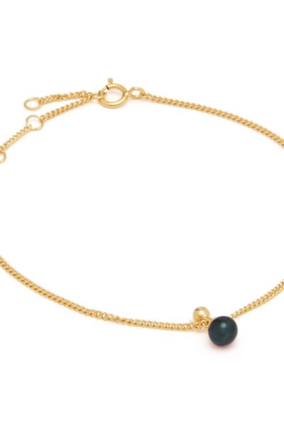 Bracelet porcelain pearl 19 cm adj gold louise