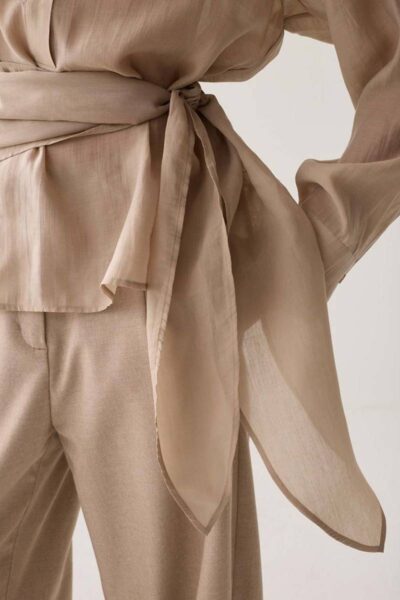 Top wrap lyocell blend light taupe Summum