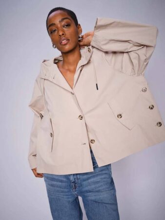 Sheena short jacket feather gray Mos Mosh